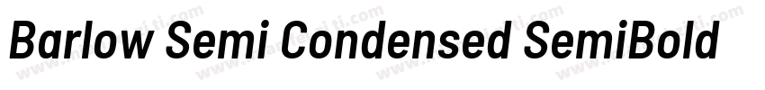 Barlow Semi Condensed SemiBold Ita字体转换